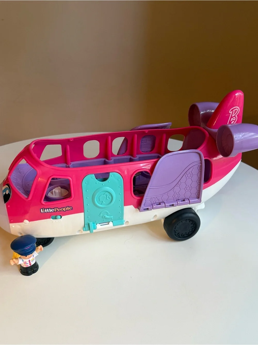Fisher-Price Little Peoplet Barbie Musical Airplane Lights & Sounds Working
